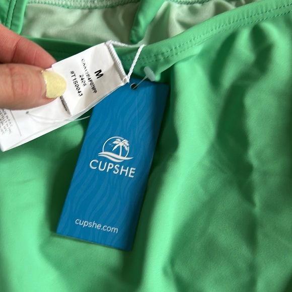 Green sweetheart swimsuit one piece - Picture 10 of 13